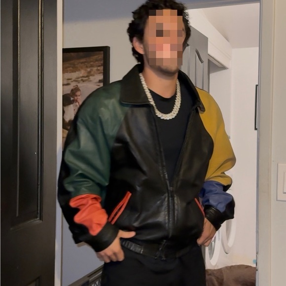 ARTPEL Other - Vintage Oakland A’s Multi-Color Leather Jacket – Size Large – Slim Fit